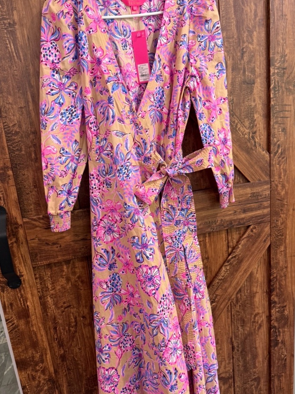 Lilly Pulitzer Pink, Blue and Tan Floral Dress